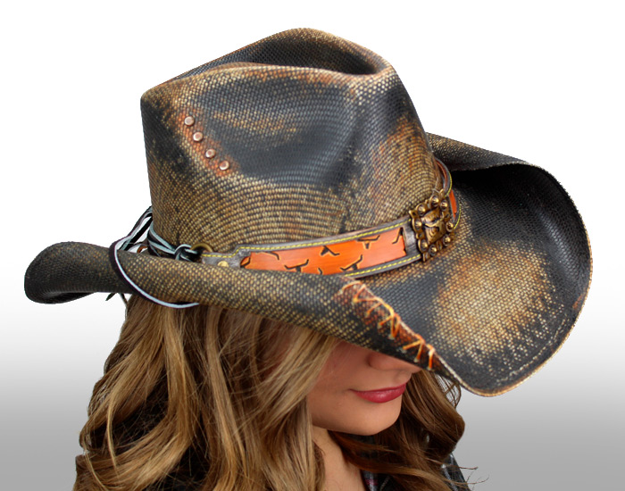 1pc Cowboy Hat Summer Paille Chapeaux Womens Hat À Main pour Hommes Cowgirl False Decoration Casual Beach Cap Panama 